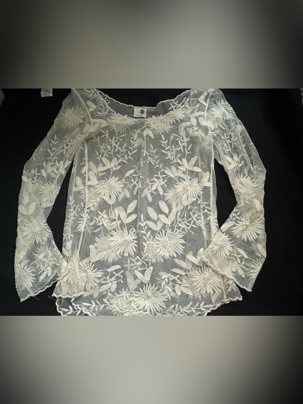 Everleigh Lace Sheer Overlay Top